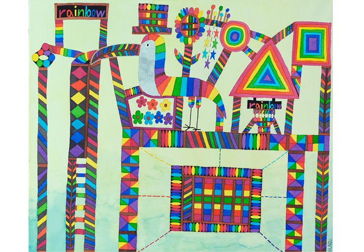 무지개 새가 있는 풍경 7